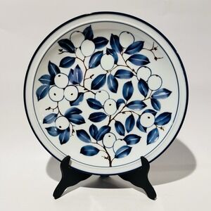 Dansk 12" Blue & White Olive Branch Serving Platter Or Wall Decor Cobalt Blue